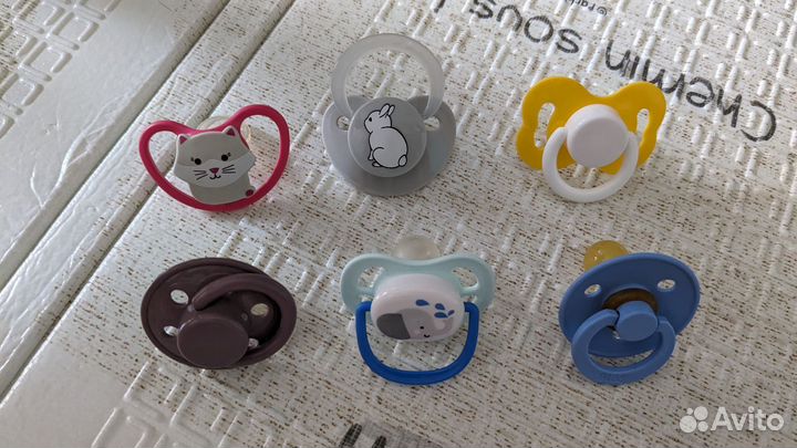 Соски пустышки 0+ bibs, avent, happy baby, nux