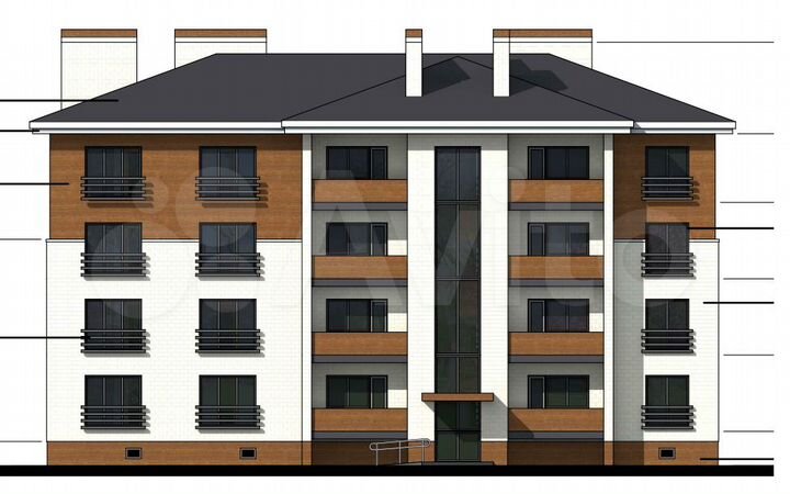 1-к. квартира, 34,3 м², 4/4 эт.