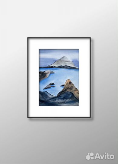 Интерьерная большая картина. Горы