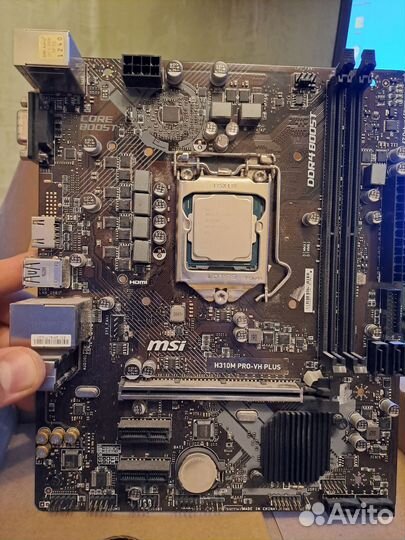 Материнская плата MSI связка c intel core i3 8100