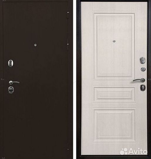 Дверь входная Троя цвет Белая шумо-изоляционная