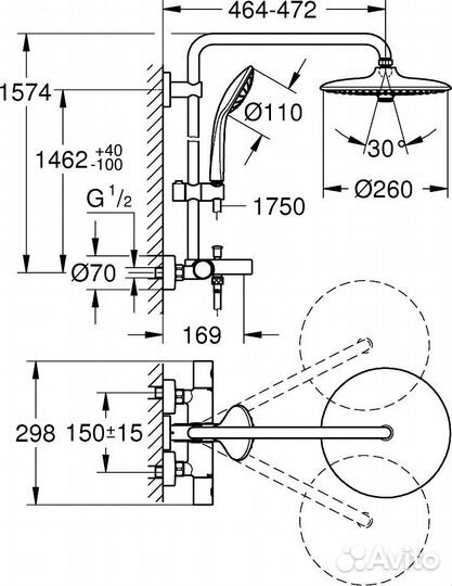 Душевая стойка Grohe Euphoria System 260 27475002