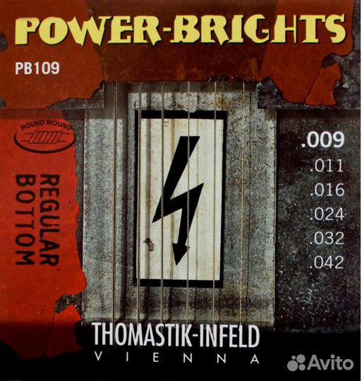 PB109 Power-Brights Regular Bottom,9-42, Thomastik