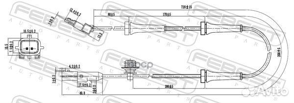 Датчик abs перед прав/лев 24606009 Febest