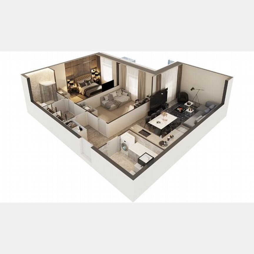 2-к. апартаменты, 73,2 м², 28/30 эт.