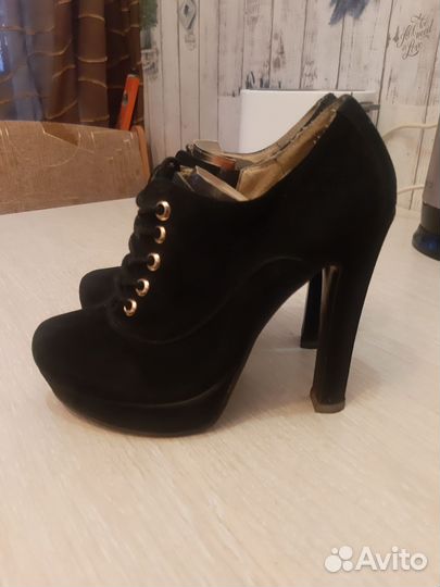 Ботильоны женские 36 размер замшевые