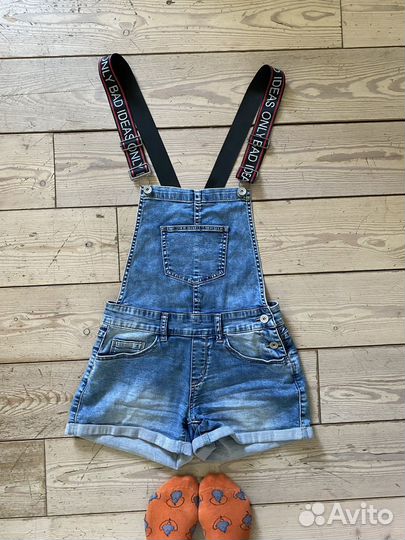 Комбинезон джинсовый (шорты)