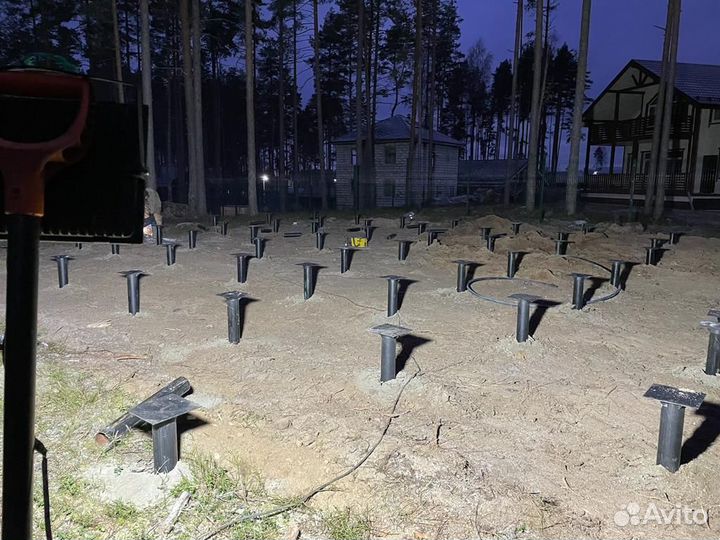 Винтовая свая 108 установка под ключ