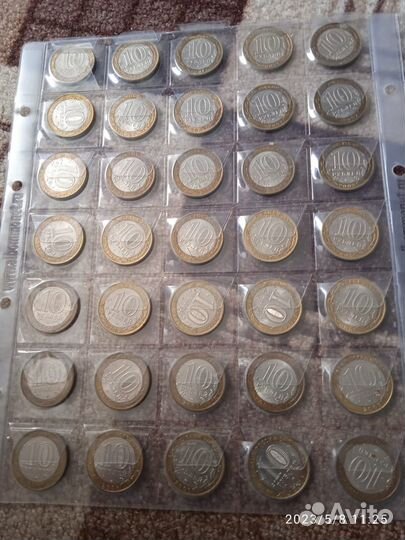Коллекция биметалла 10 рублей 2000-2020г 105 штук