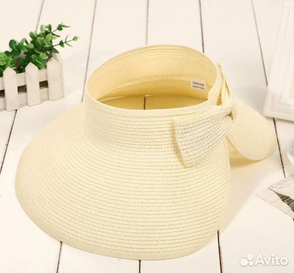 Кепка панама шляпа козырек с большими полями женск