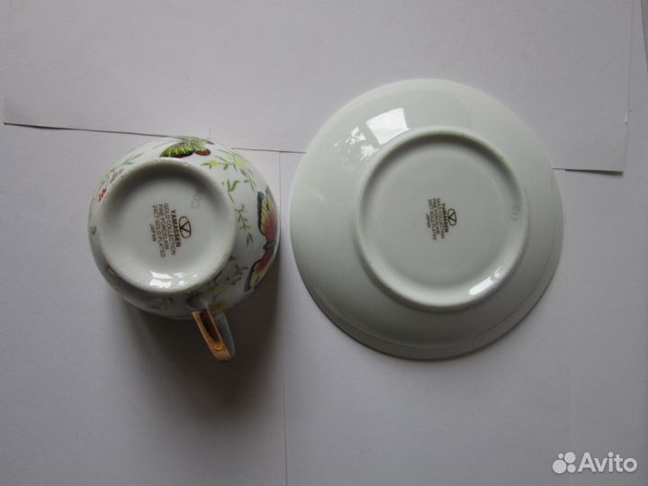 Чайная пара 4 шт. бабочки, yamasen gold collection
