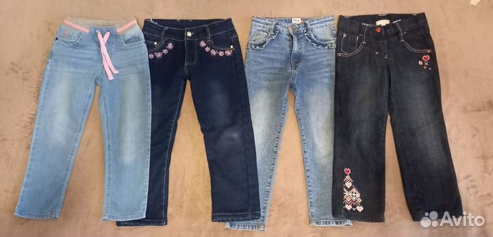Джинсы для девочки 110 116 122
