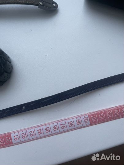 Пояс синий женский натуральная кожа