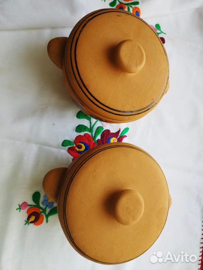 Глиняные горшочки для запекания- 2 шт