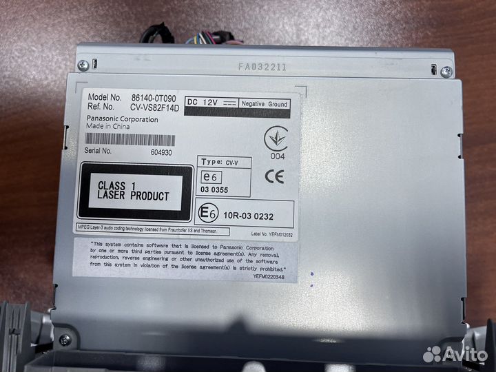 Гу (магнитола) Toyota Venza 2014 (Венза)