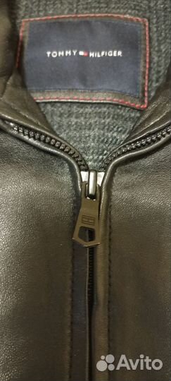 Оригинальная кожаная куртка tommy hilfiger