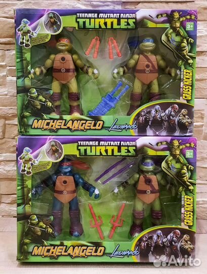 Набор Черепашки ниндзя с проектором (4 героя)