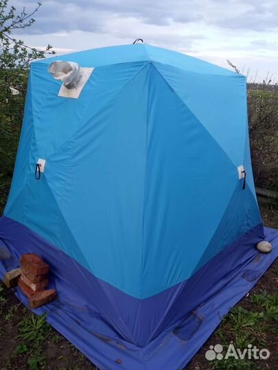 Походная баня с печкой