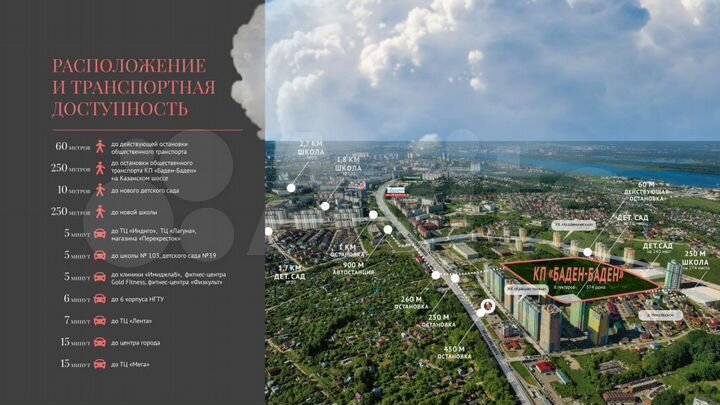 Таунхаус 105 м² на участке 1 сот.