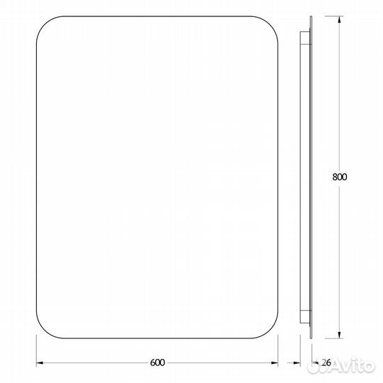 Зеркало с LED-подсветкой настенное opti defesto 6