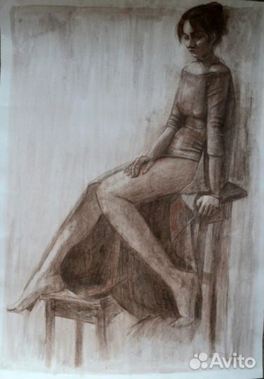 Обнаженная натура, рисунки девушек, графика