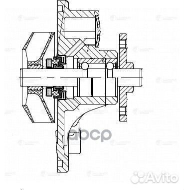 Насос водяной PSA 308/C4 07- LWP20Z6 luzar