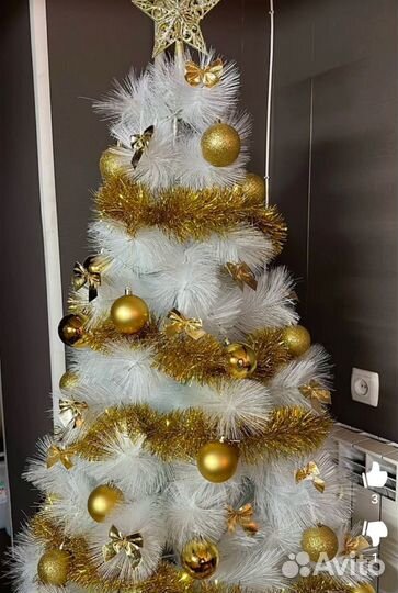 Ель искуственная белая 90см и 120 см