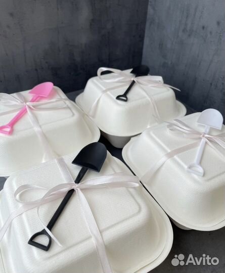 Ложки лопаты одноразовые для бенто тортиков