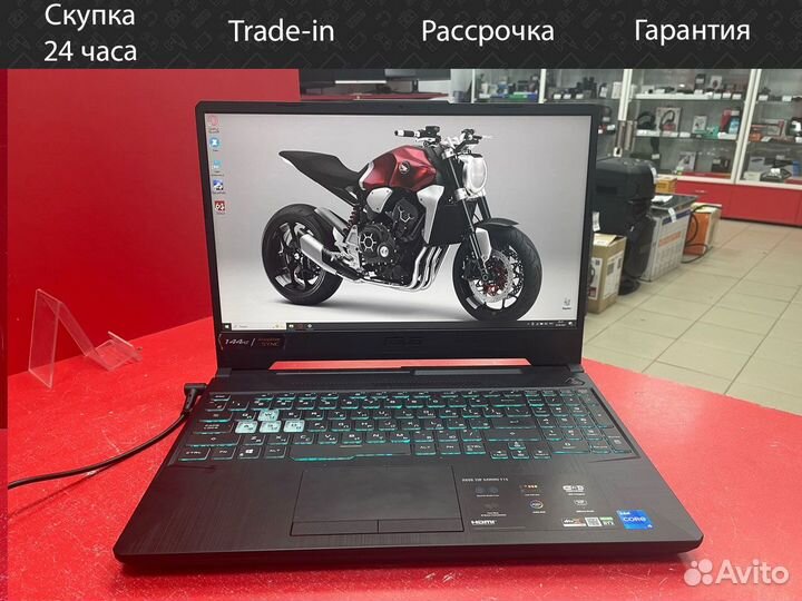 Игровой ноутбук Asus Core i5 11400H, RTX 3050 Ti