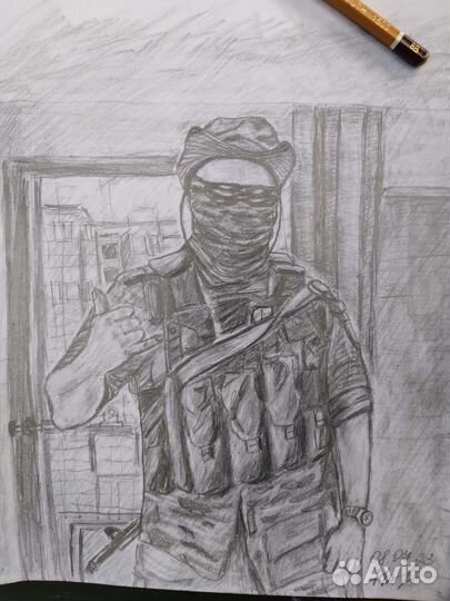 Портрет по фото карандашом