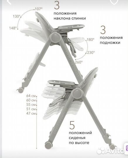 Стульчик для кормления Happy Baby