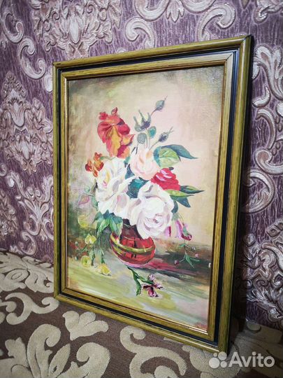 Картина маслом цветы