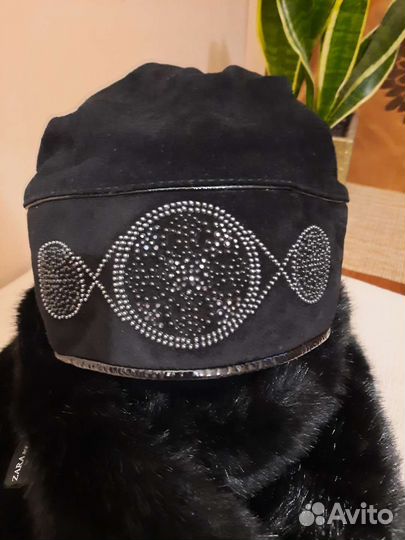 Шапка женская натуральная кожа