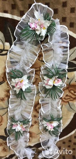 Свадебные украшения на машину