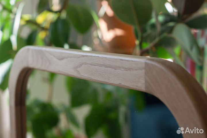 Зеркало для ванной 600*800мм массив дуба