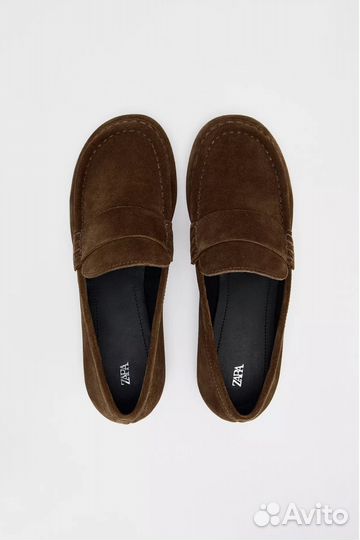 Лоферы из натуральной замши Zara