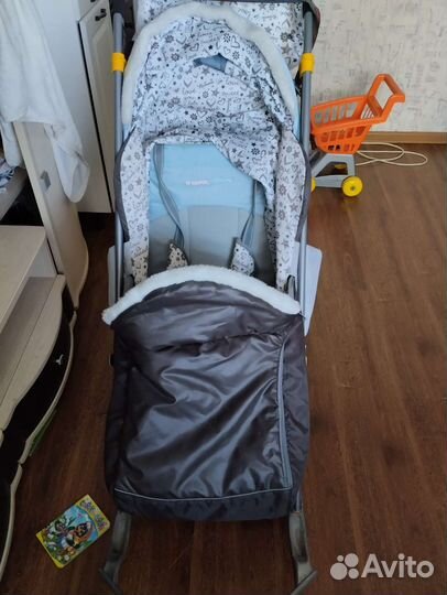 Детские санки коляска с колесами