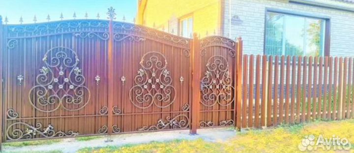 Кованные ворота и калитка