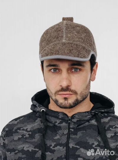 Кепка унисекс из натурального войлока с козырьком