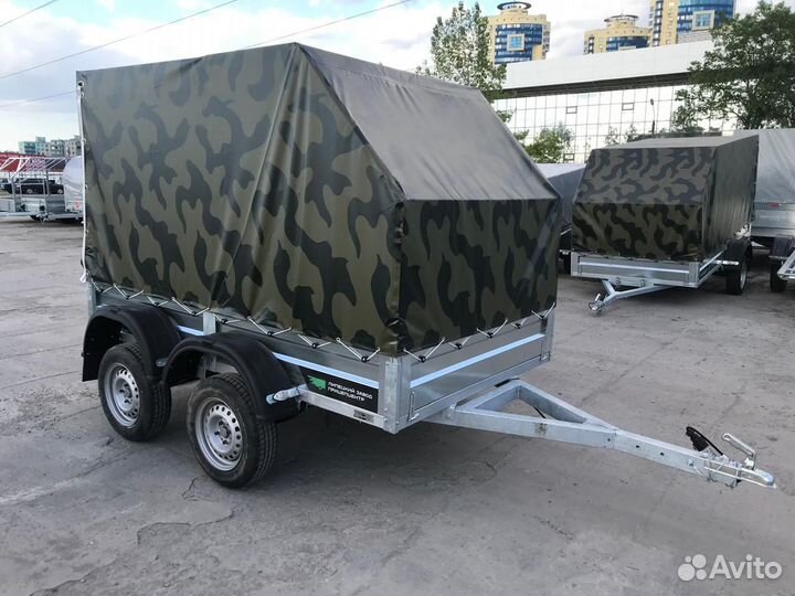Прицеп легковой 2-х осный 2,5х1,5 с тентом аэро
