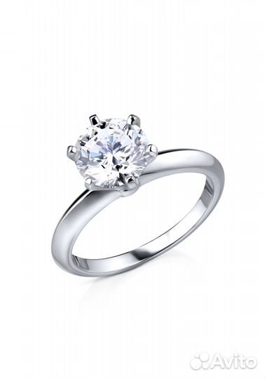 Кольцо HRD Antwerp в стиле Tiffany & Co 2.06 ct G