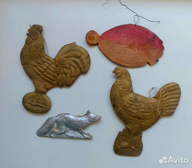 Картонные ёлочные игрушки СССР