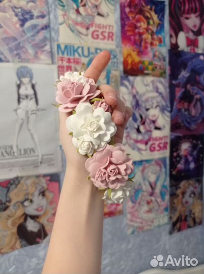 Ободок на голову с цветами