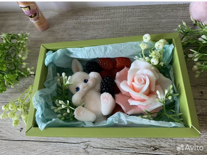Подарочный набор мыла ручной работы Зайка