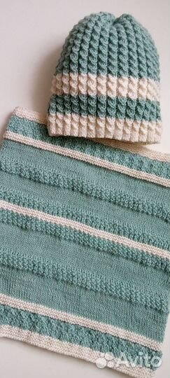Комплект шапка и снуд женский