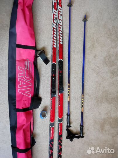 Лыжи 180 палки и чехол