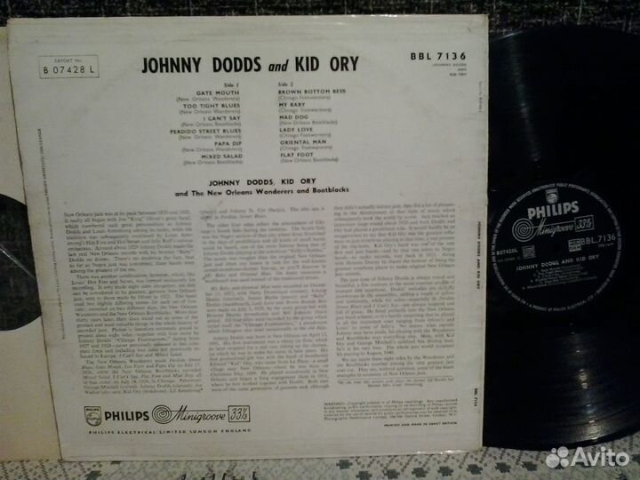 Виниловая пластинка Johnny Dodds & Kid Ory