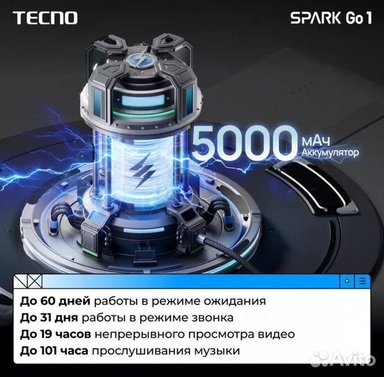 Tecno Spark Go 1, 4/64 ГБ