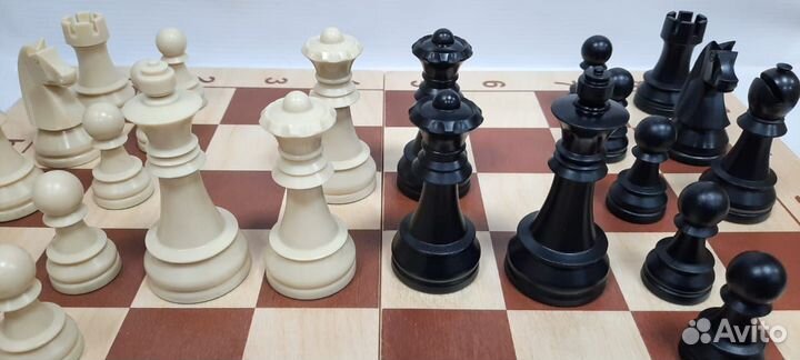 Шахматы из ABS-пластика с утяжелит. с доской 47 см