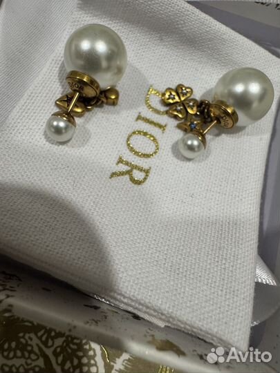 Серьги пусеты Dior Tribales Lucky Charms женские